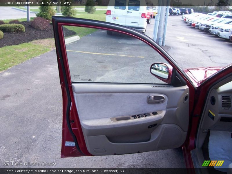 Ruby Red / Gray 2004 Kia Optima LX