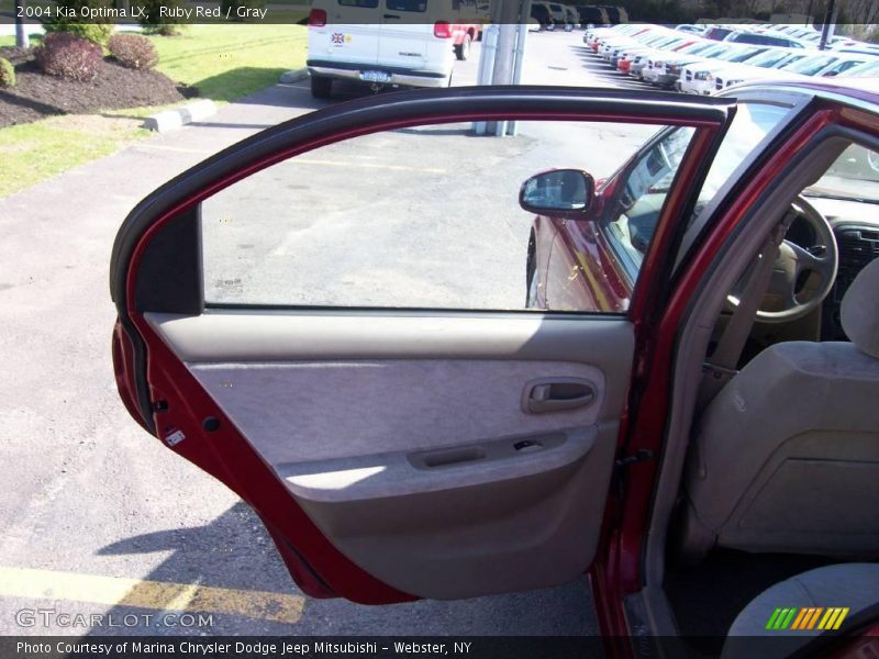 Ruby Red / Gray 2004 Kia Optima LX