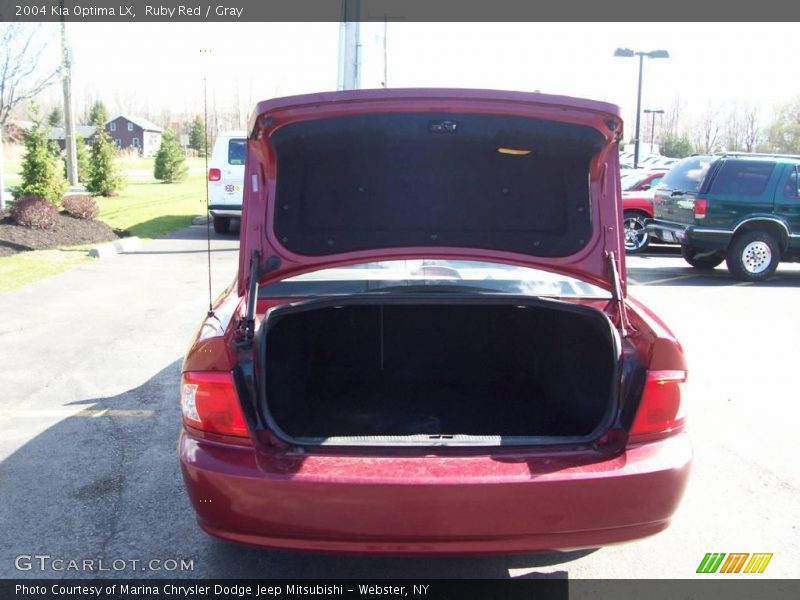 Ruby Red / Gray 2004 Kia Optima LX