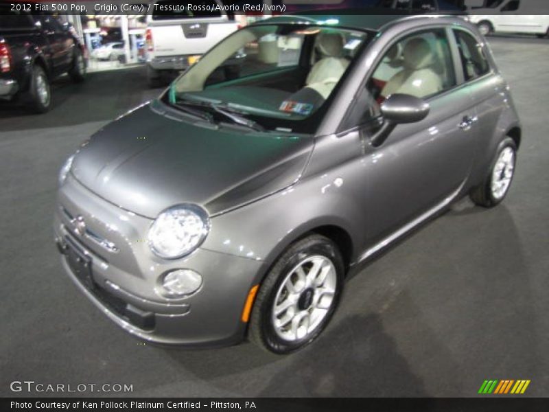 Grigio (Grey) / Tessuto Rosso/Avorio (Red/Ivory) 2012 Fiat 500 Pop