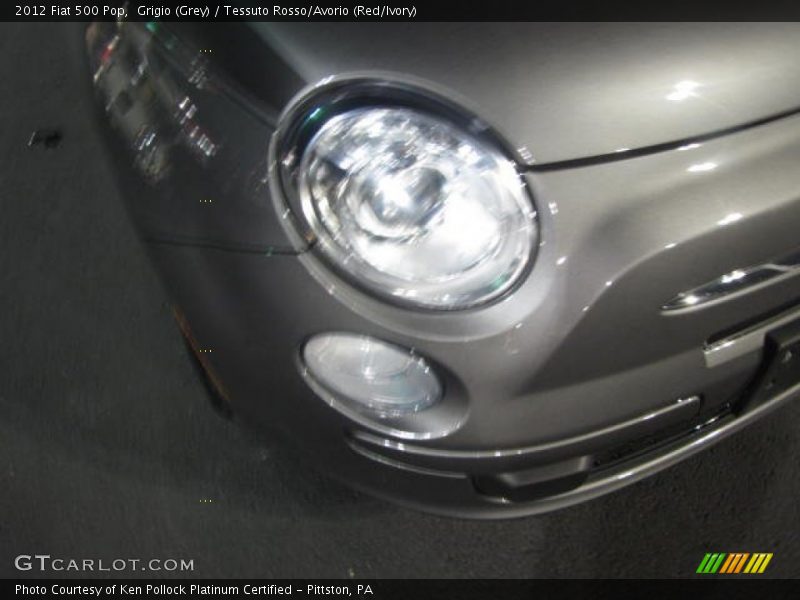 Grigio (Grey) / Tessuto Rosso/Avorio (Red/Ivory) 2012 Fiat 500 Pop