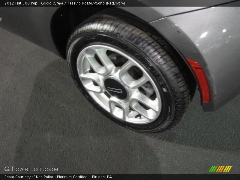 Grigio (Grey) / Tessuto Rosso/Avorio (Red/Ivory) 2012 Fiat 500 Pop