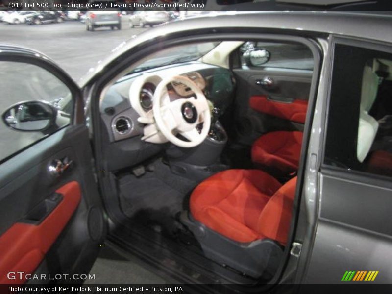 Grigio (Grey) / Tessuto Rosso/Avorio (Red/Ivory) 2012 Fiat 500 Pop