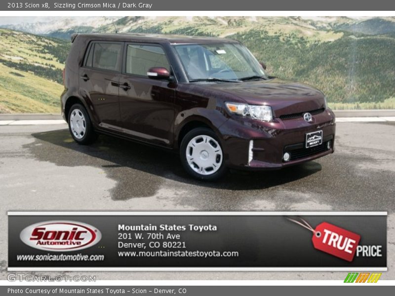 Sizzling Crimson Mica / Dark Gray 2013 Scion xB
