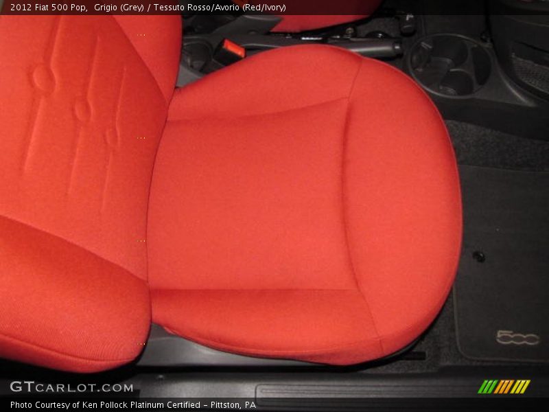 Grigio (Grey) / Tessuto Rosso/Avorio (Red/Ivory) 2012 Fiat 500 Pop