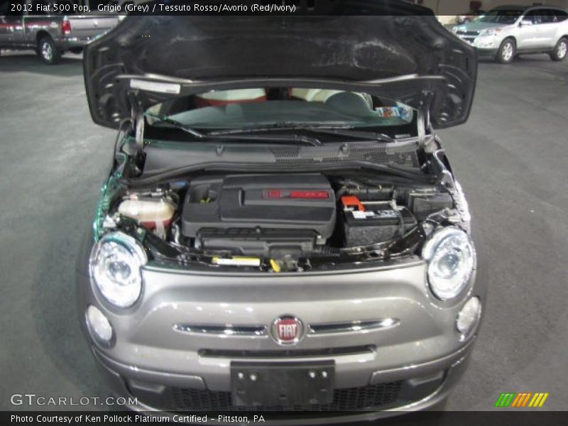 Grigio (Grey) / Tessuto Rosso/Avorio (Red/Ivory) 2012 Fiat 500 Pop