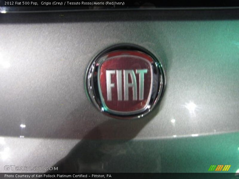 Grigio (Grey) / Tessuto Rosso/Avorio (Red/Ivory) 2012 Fiat 500 Pop