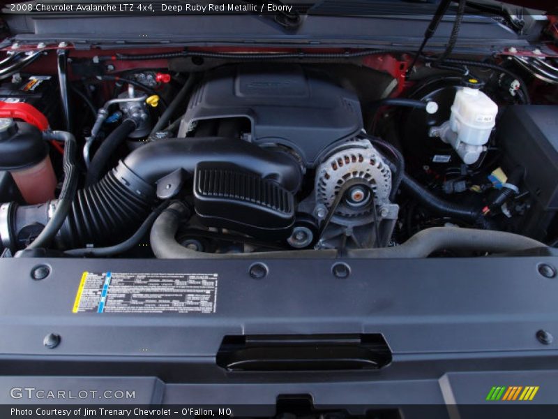Deep Ruby Red Metallic / Ebony 2008 Chevrolet Avalanche LTZ 4x4