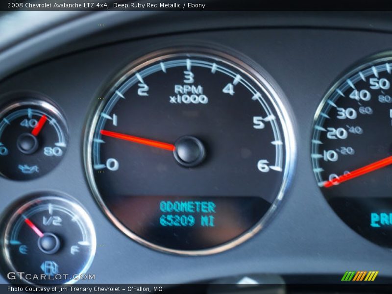 Deep Ruby Red Metallic / Ebony 2008 Chevrolet Avalanche LTZ 4x4