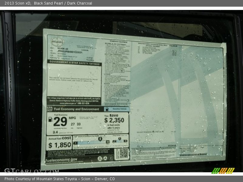 Black Sand Pearl / Dark Charcoal 2013 Scion xD