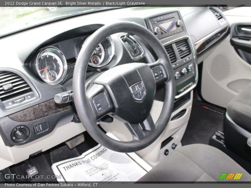 Bright Silver Metallic / Black/Light Graystone 2012 Dodge Grand Caravan SE
