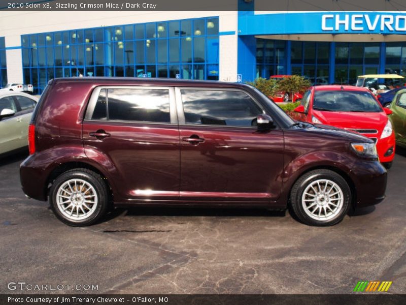 Sizzling Crimson Mica / Dark Gray 2010 Scion xB