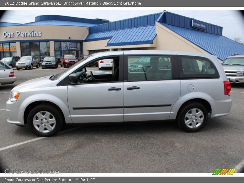 Bright Silver Metallic / Black/Light Graystone 2012 Dodge Grand Caravan SE