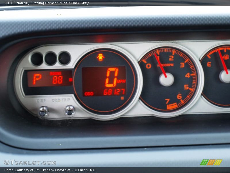 Sizzling Crimson Mica / Dark Gray 2010 Scion xB