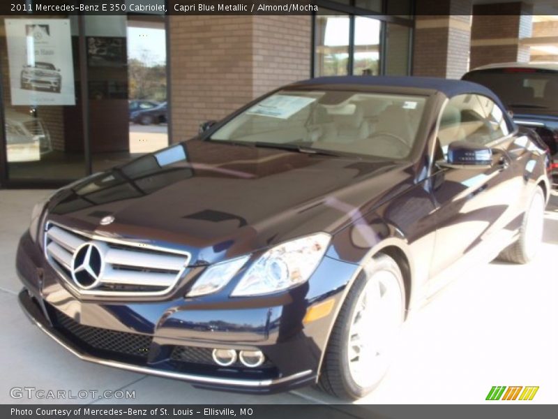 Capri Blue Metallic / Almond/Mocha 2011 Mercedes-Benz E 350 Cabriolet
