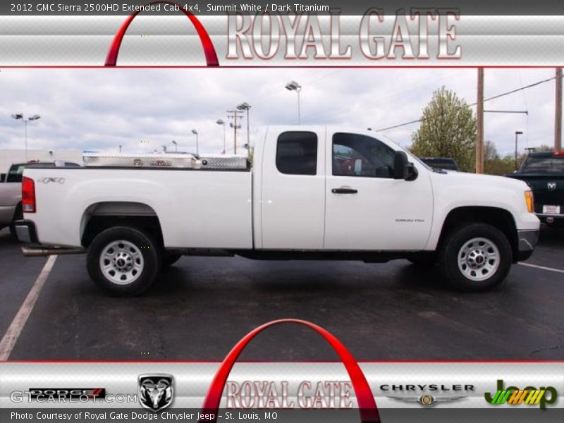 Summit White / Dark Titanium 2012 GMC Sierra 2500HD Extended Cab 4x4