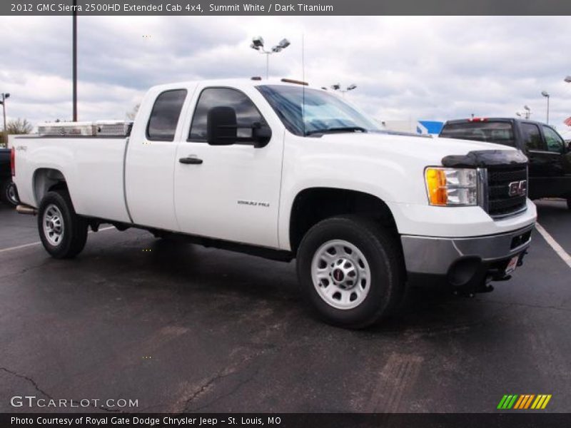 Summit White / Dark Titanium 2012 GMC Sierra 2500HD Extended Cab 4x4