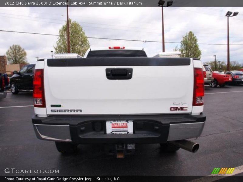 Summit White / Dark Titanium 2012 GMC Sierra 2500HD Extended Cab 4x4