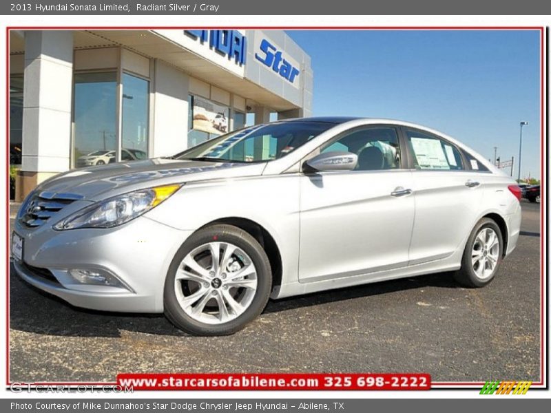 Radiant Silver / Gray 2013 Hyundai Sonata Limited