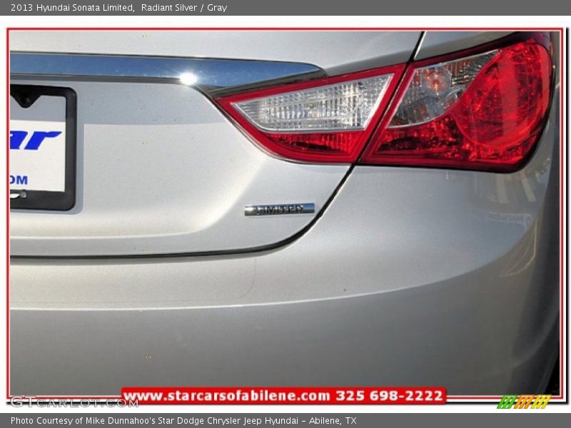 Radiant Silver / Gray 2013 Hyundai Sonata Limited