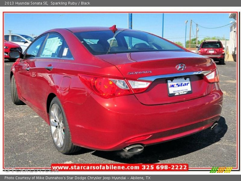 Sparkling Ruby / Black 2013 Hyundai Sonata SE