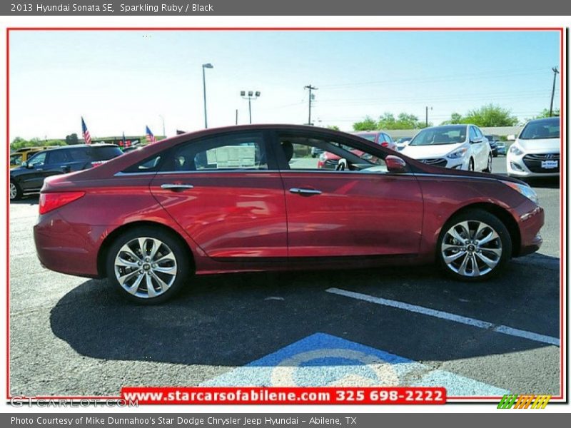 Sparkling Ruby / Black 2013 Hyundai Sonata SE