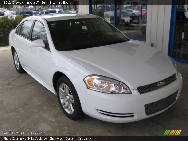 Summit White / Ebony 2012 Chevrolet Impala LT