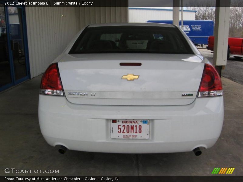 Summit White / Ebony 2012 Chevrolet Impala LT