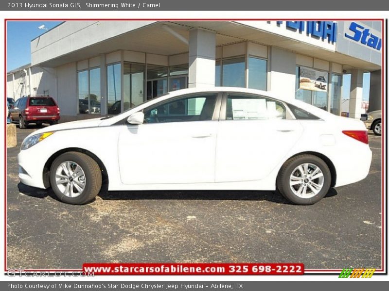 Shimmering White / Camel 2013 Hyundai Sonata GLS