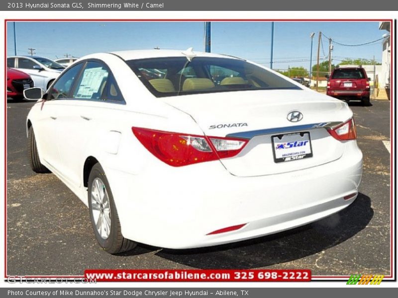 Shimmering White / Camel 2013 Hyundai Sonata GLS