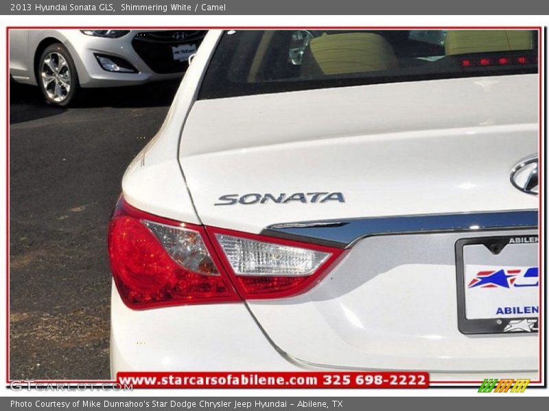 Shimmering White / Camel 2013 Hyundai Sonata GLS