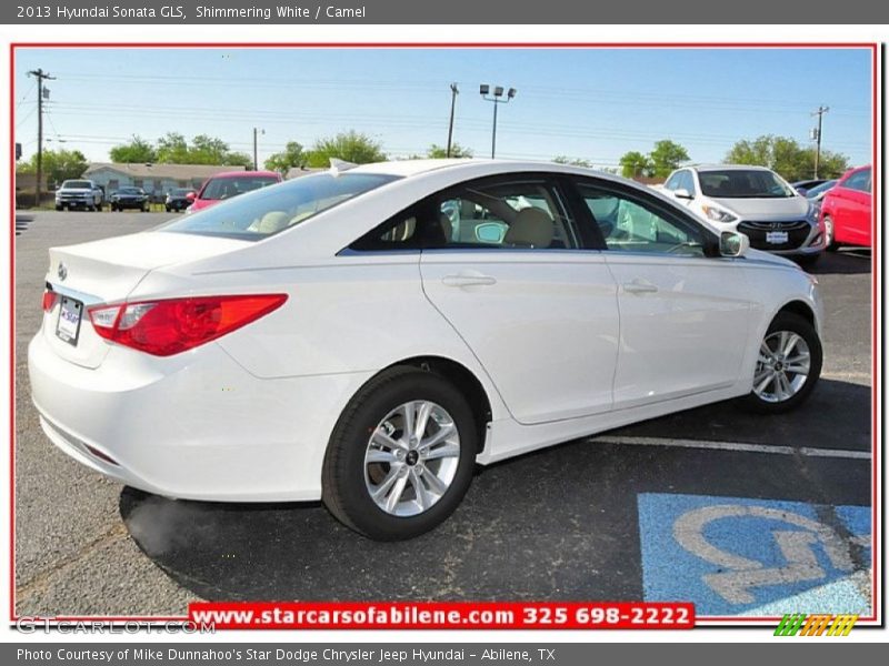 Shimmering White / Camel 2013 Hyundai Sonata GLS