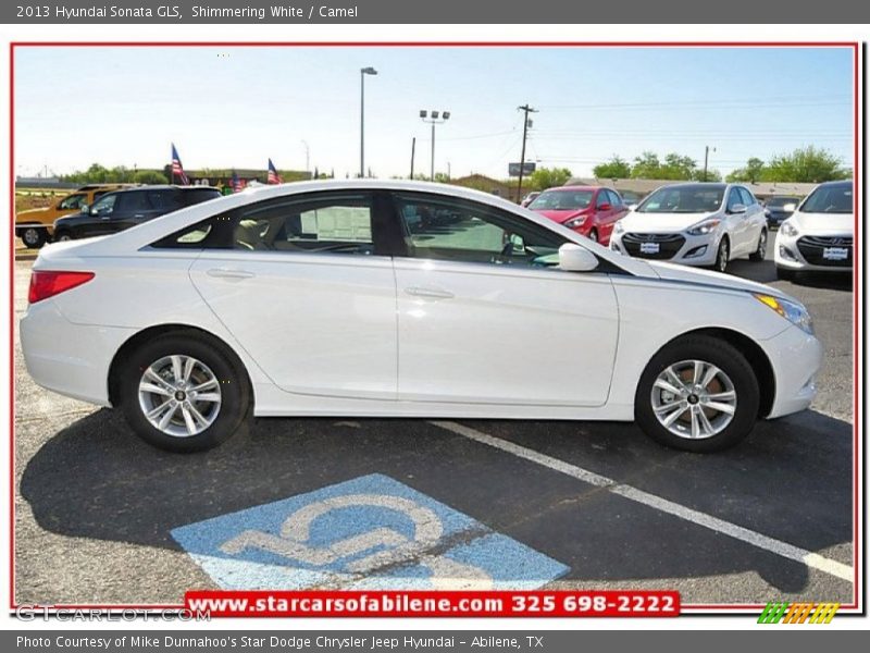 Shimmering White / Camel 2013 Hyundai Sonata GLS