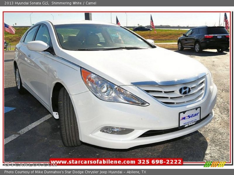 Shimmering White / Camel 2013 Hyundai Sonata GLS