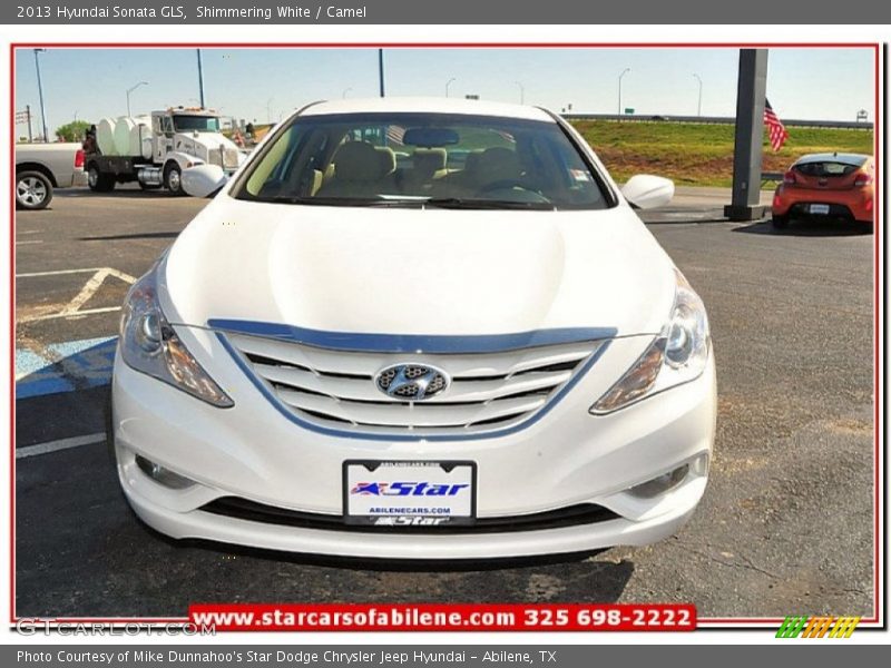 Shimmering White / Camel 2013 Hyundai Sonata GLS