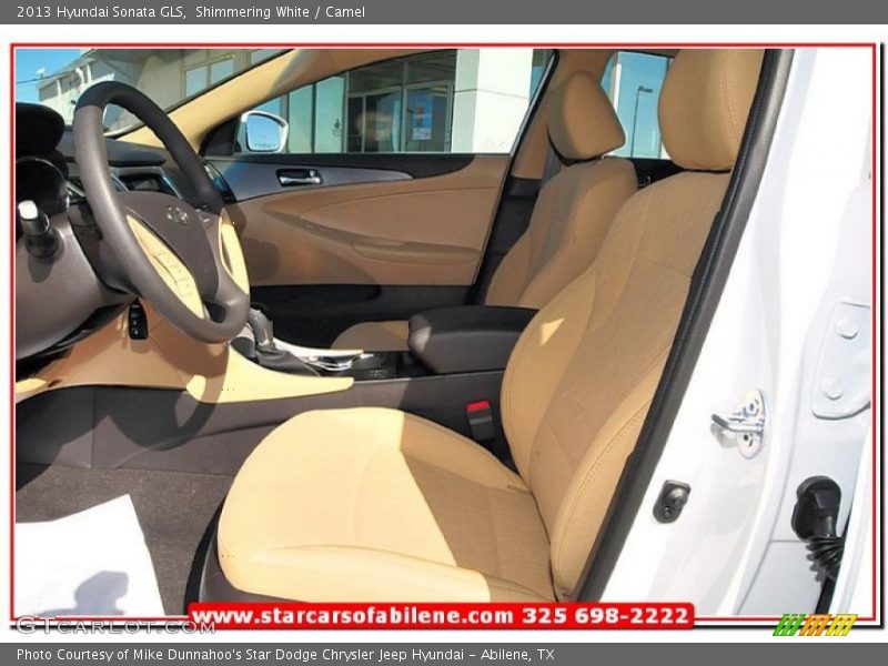 Shimmering White / Camel 2013 Hyundai Sonata GLS