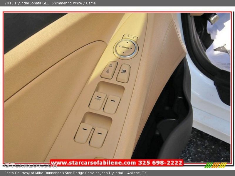 Shimmering White / Camel 2013 Hyundai Sonata GLS