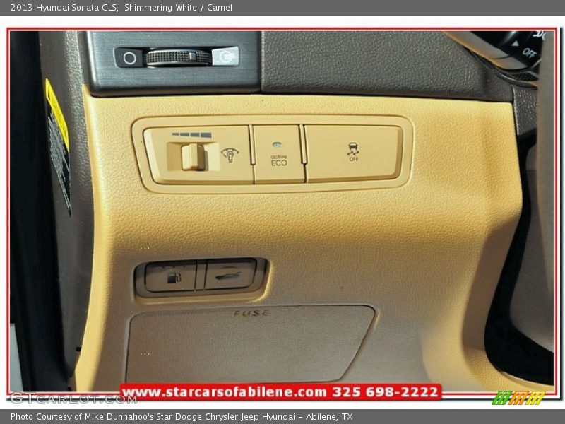 Shimmering White / Camel 2013 Hyundai Sonata GLS