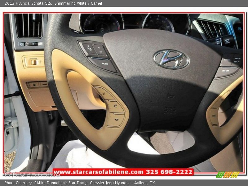 Shimmering White / Camel 2013 Hyundai Sonata GLS