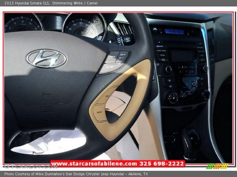 Shimmering White / Camel 2013 Hyundai Sonata GLS