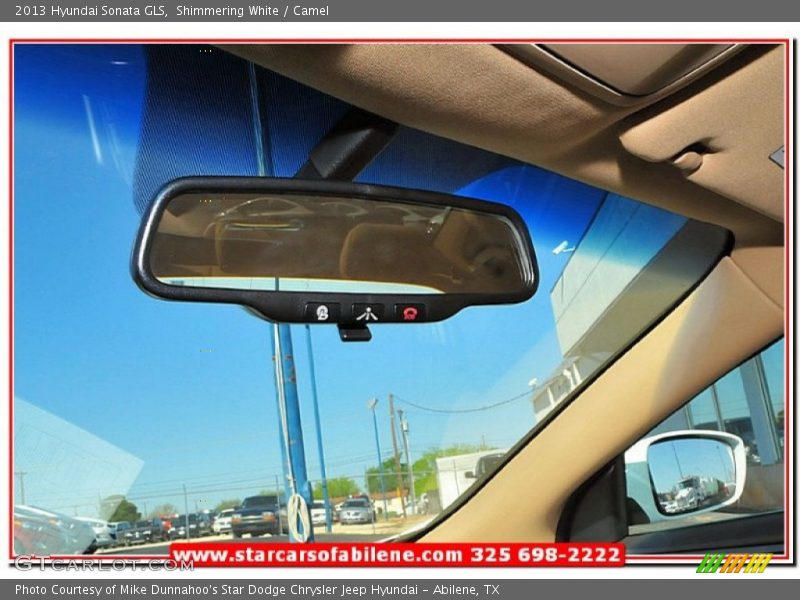 Shimmering White / Camel 2013 Hyundai Sonata GLS