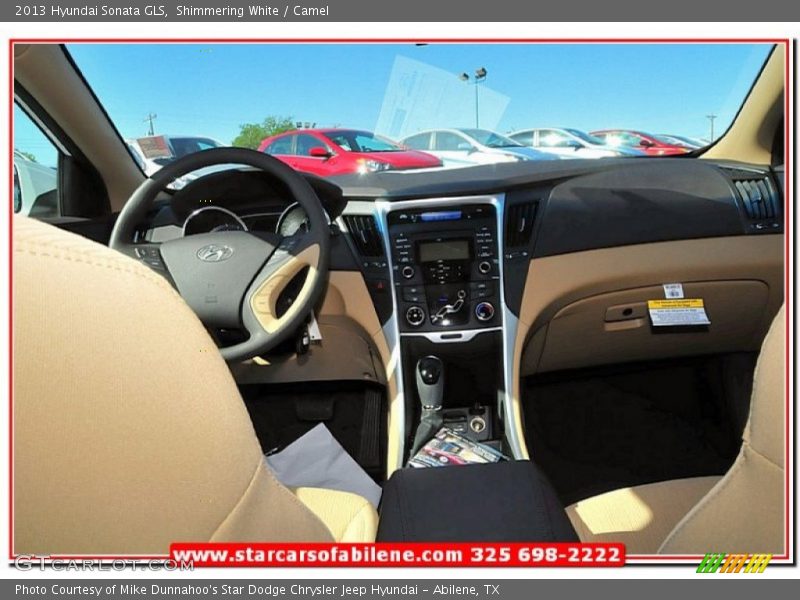 Shimmering White / Camel 2013 Hyundai Sonata GLS