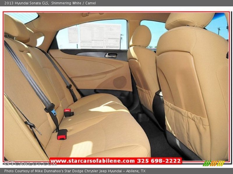 Shimmering White / Camel 2013 Hyundai Sonata GLS