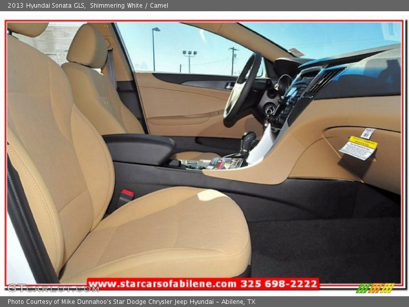 Shimmering White / Camel 2013 Hyundai Sonata GLS