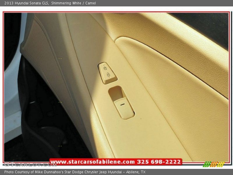 Shimmering White / Camel 2013 Hyundai Sonata GLS