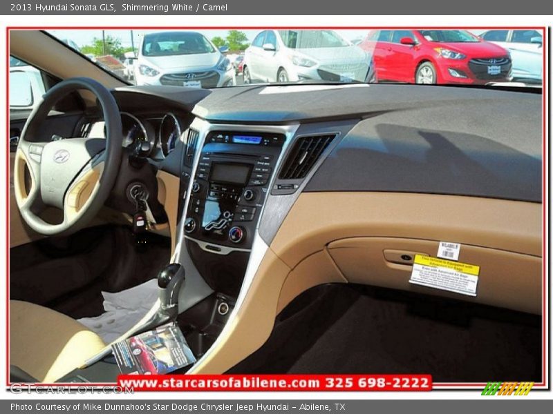 Shimmering White / Camel 2013 Hyundai Sonata GLS