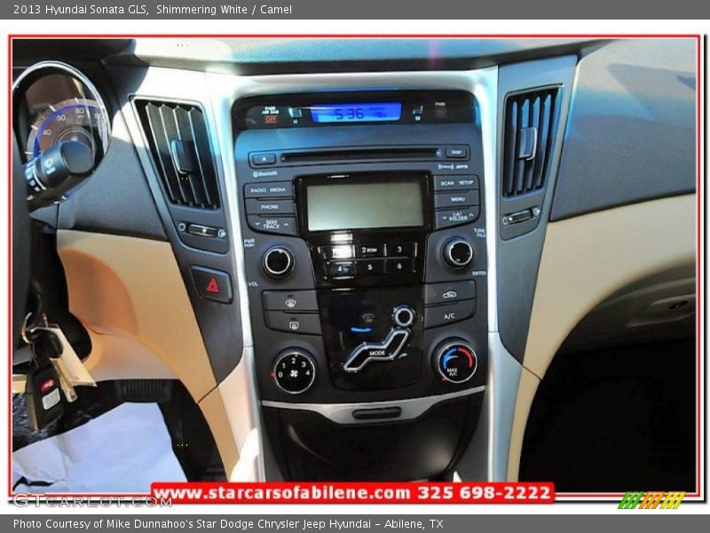 Shimmering White / Camel 2013 Hyundai Sonata GLS