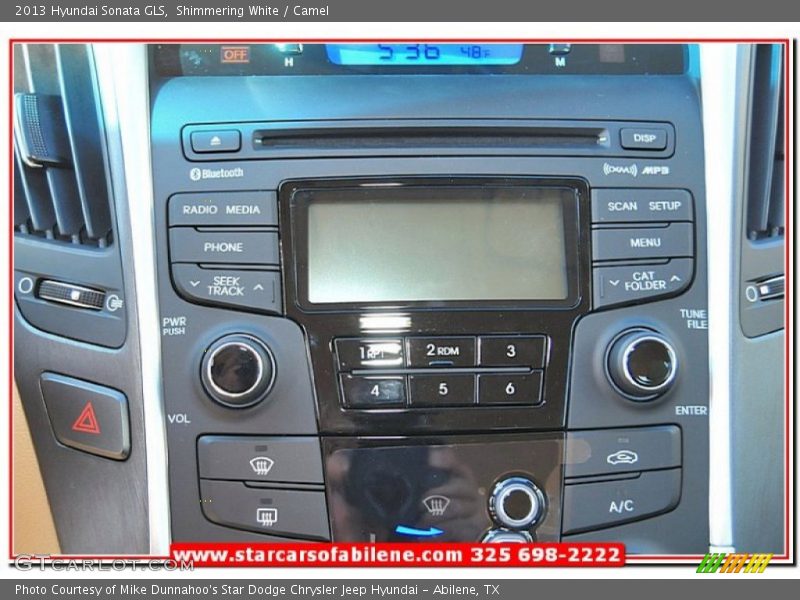 Shimmering White / Camel 2013 Hyundai Sonata GLS