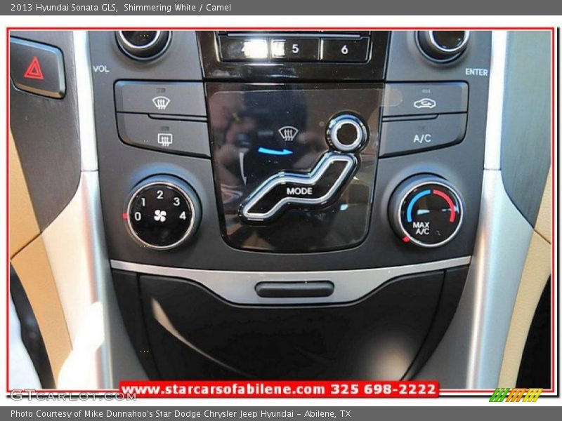 Shimmering White / Camel 2013 Hyundai Sonata GLS