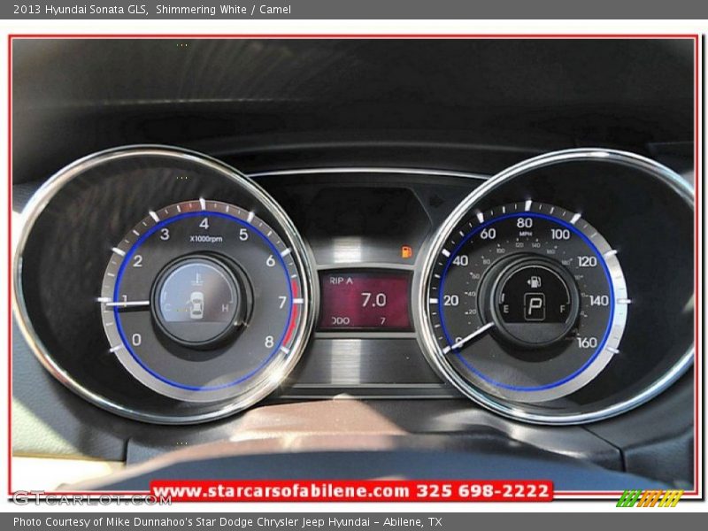 Shimmering White / Camel 2013 Hyundai Sonata GLS